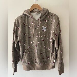 Vans Brown Floral Hoodie XS